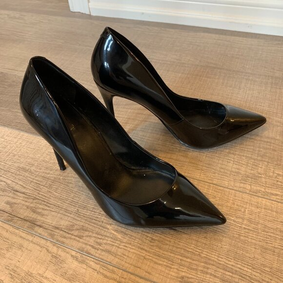 Aldo black patent leather pointy toe heels size 9 - Picture 1 of 6